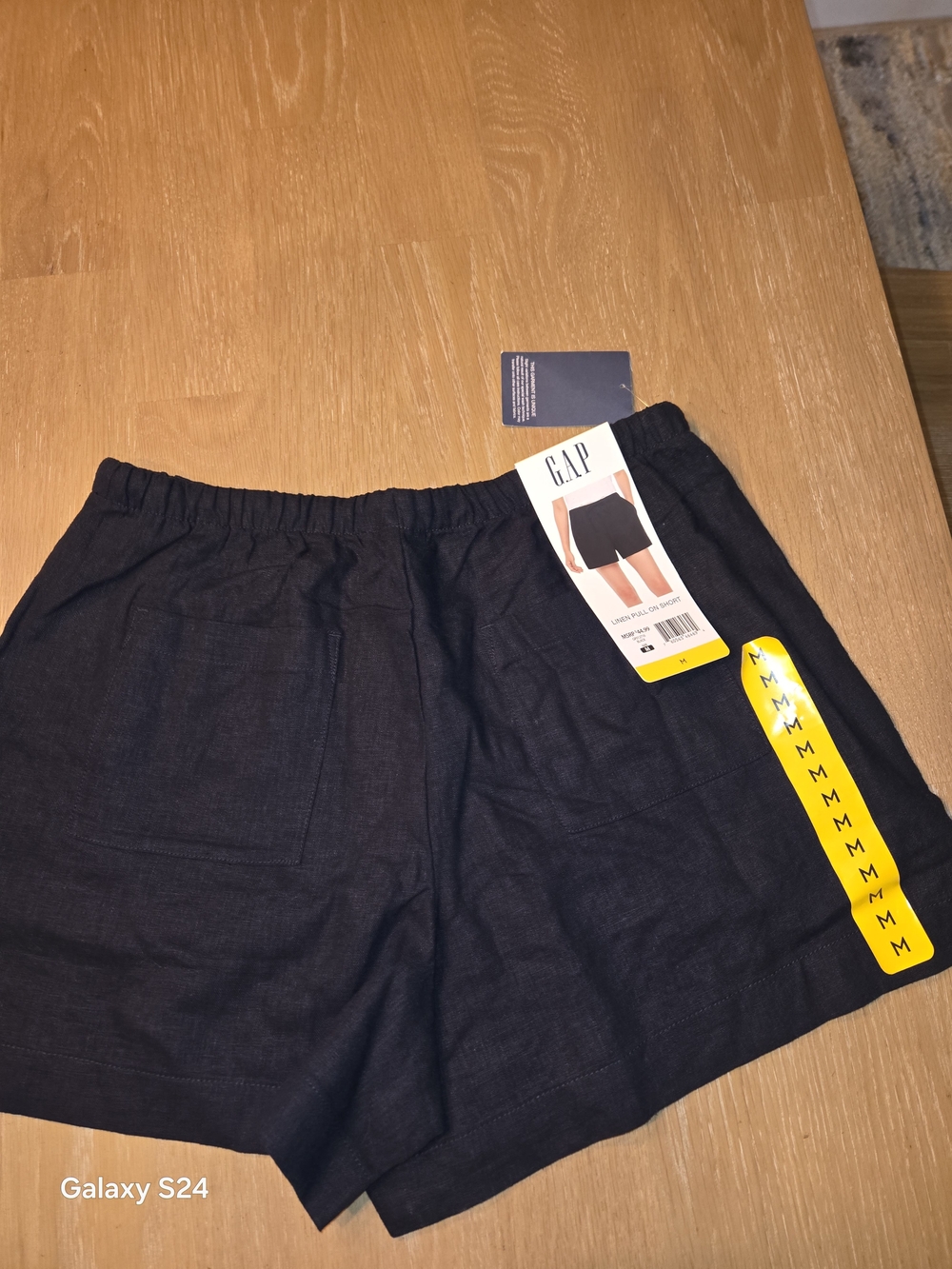GAP Women’s Black Linen Blend Pull On Shorts